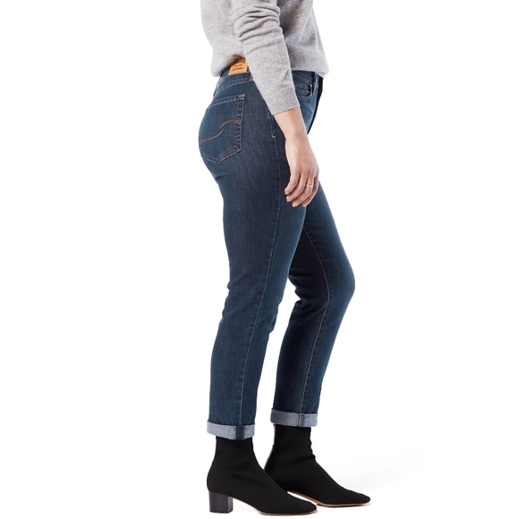 Signature By Levi Strauss Heritage Boyfriend Cropped Jeans - Picture 4 of 5